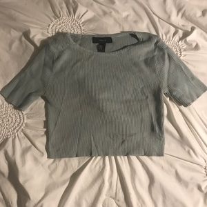 Forever 21 Blue Stretch Crop Top